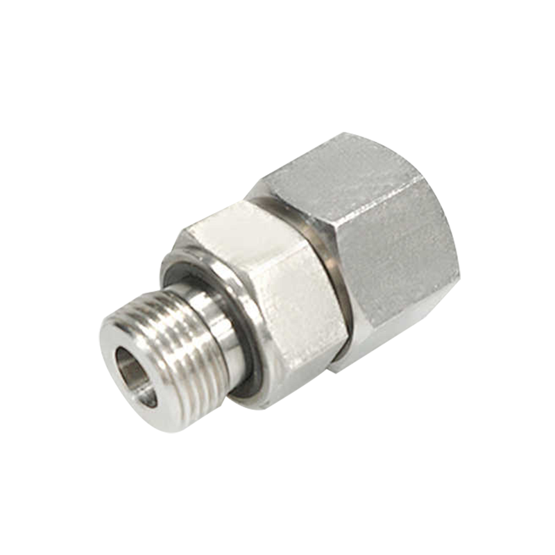 Connecteur pivotant hydraulique en acier inoxydable avec joint torique