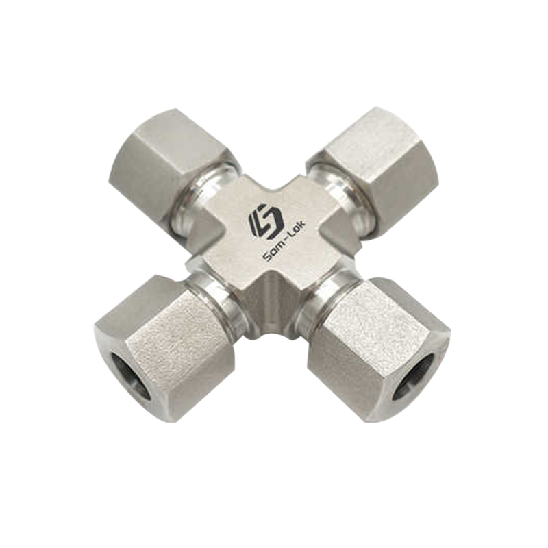 Raccord croisé hydraulique en acier inoxydable