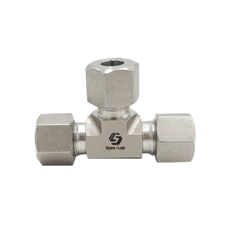 Raccord en T-Union hydraulique en acier inoxydable