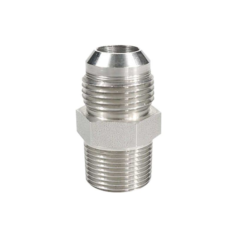 Adaptateur de tube de raccords hydrauliques mâles JIC NPT en acier inoxydable SAE 37 degrés