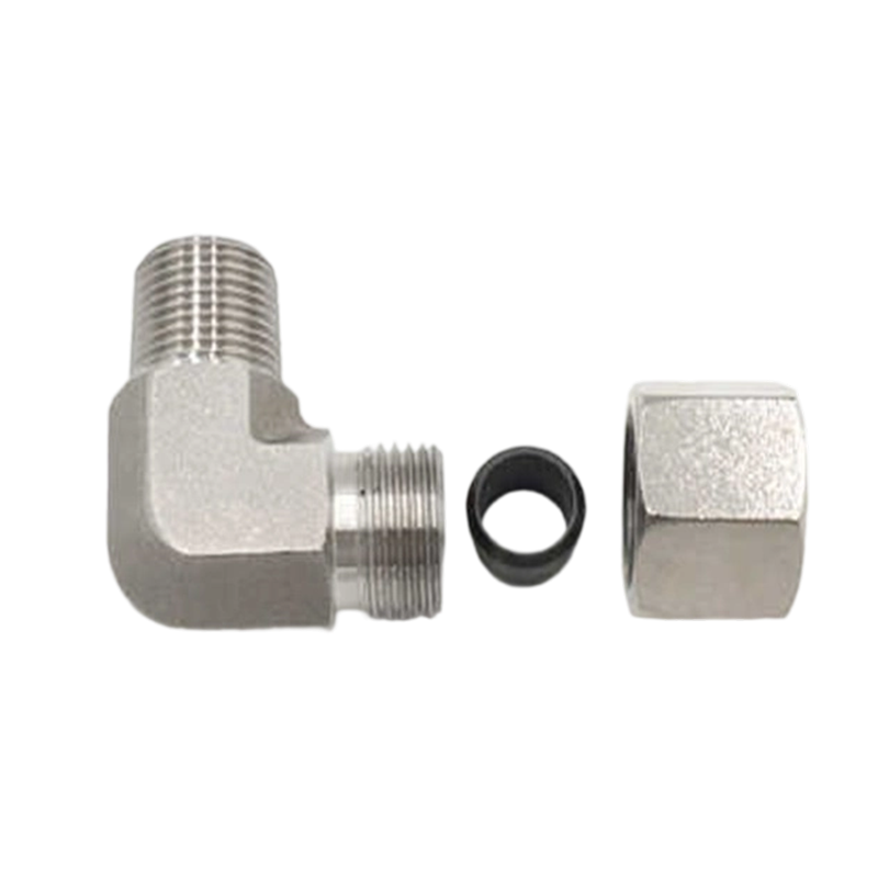 Connecteur coudé mâle hydraulique en acier inoxydable